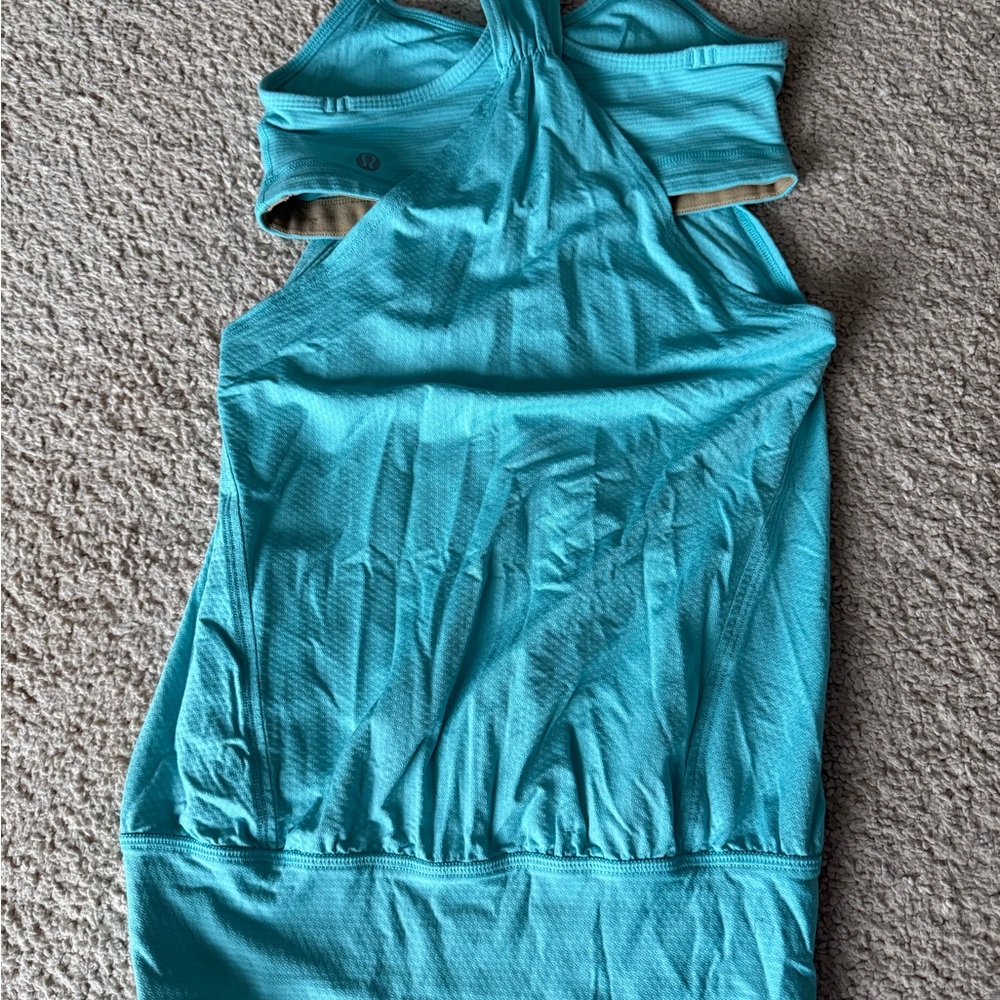 Turquoise Racerback Athletic top - Picture 2 of 4